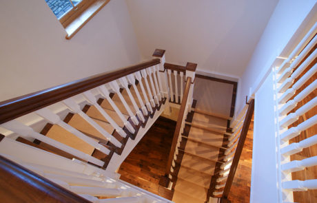 concrete clad wooden stairs